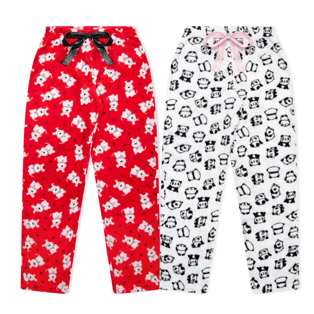 2-Pack Plush Fleece Pajama Pants