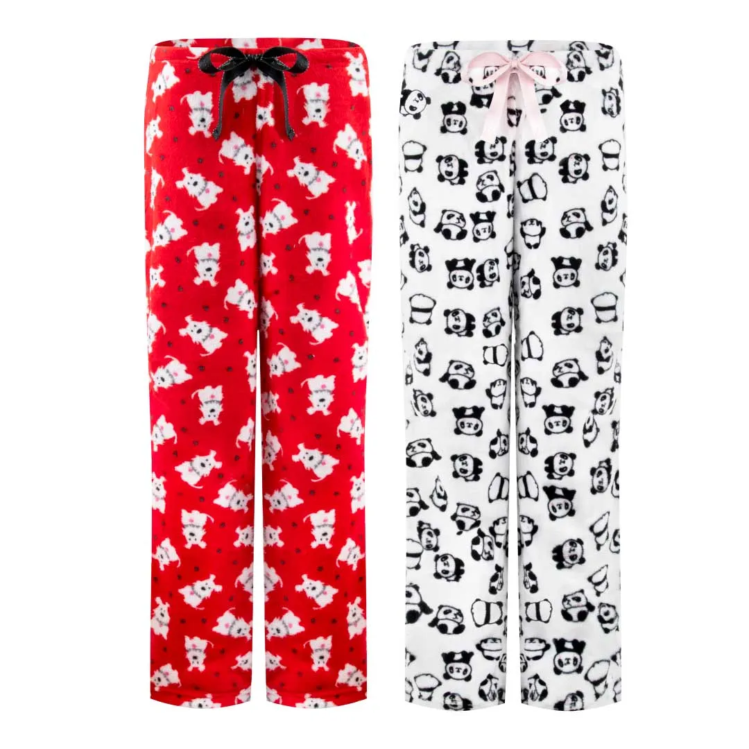 2-Pack Plush Fleece Pajama Pants