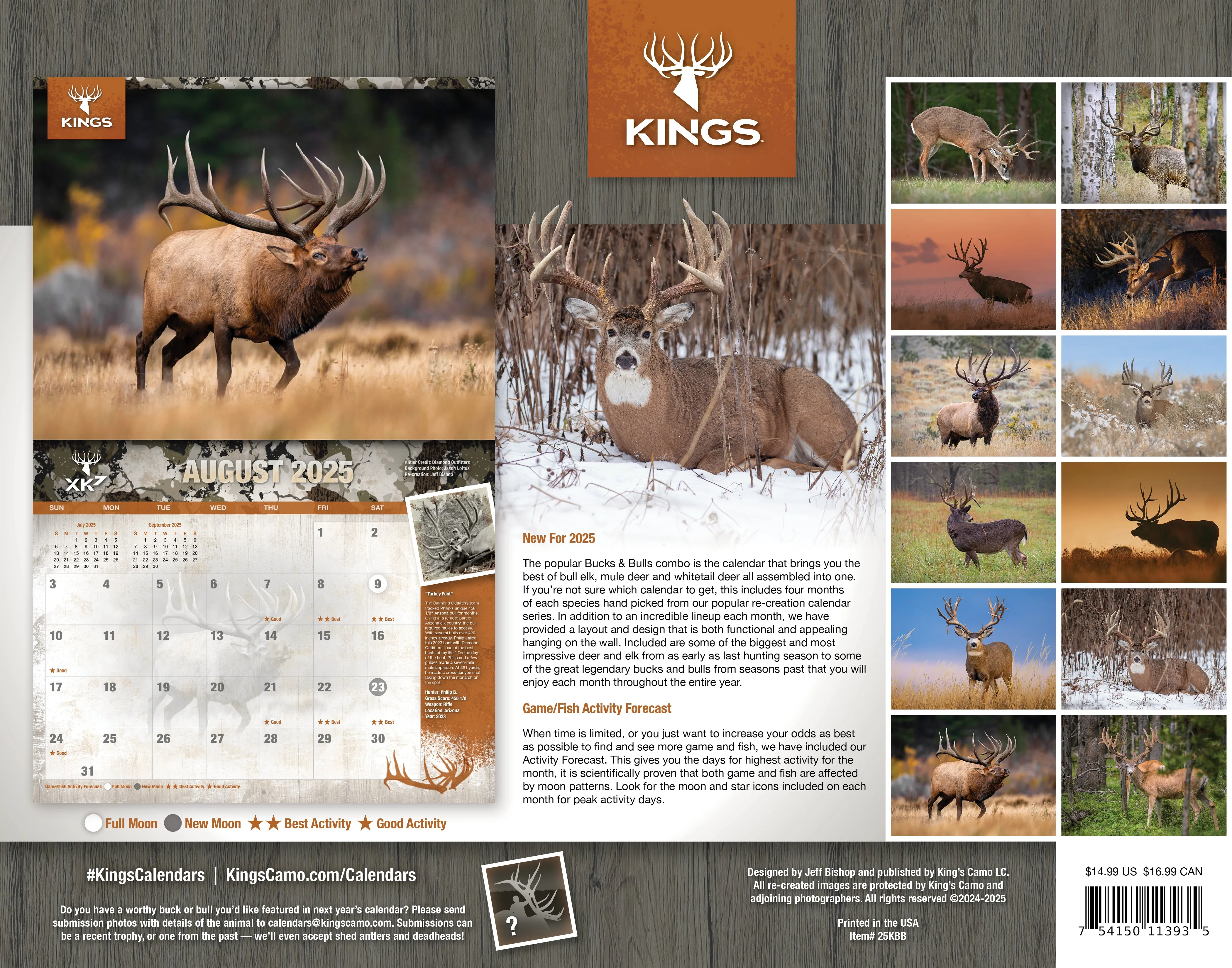 2025 Kings Bucks & Bulls Calendar
