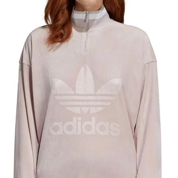 Adidas Original BNWOT Ice purple velvour Xsmall pullover quarter zip