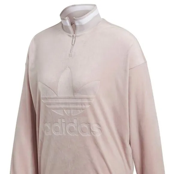 Adidas Original BNWOT Ice purple velvour Xsmall pullover quarter zip
