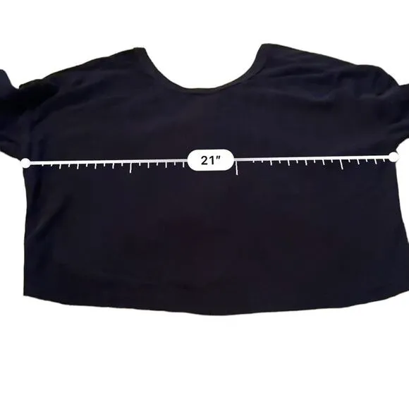 Aerie‎ Terry Cloth Muted Black Long Sleeve Cinch Pullover Sweater Sz XS NEW