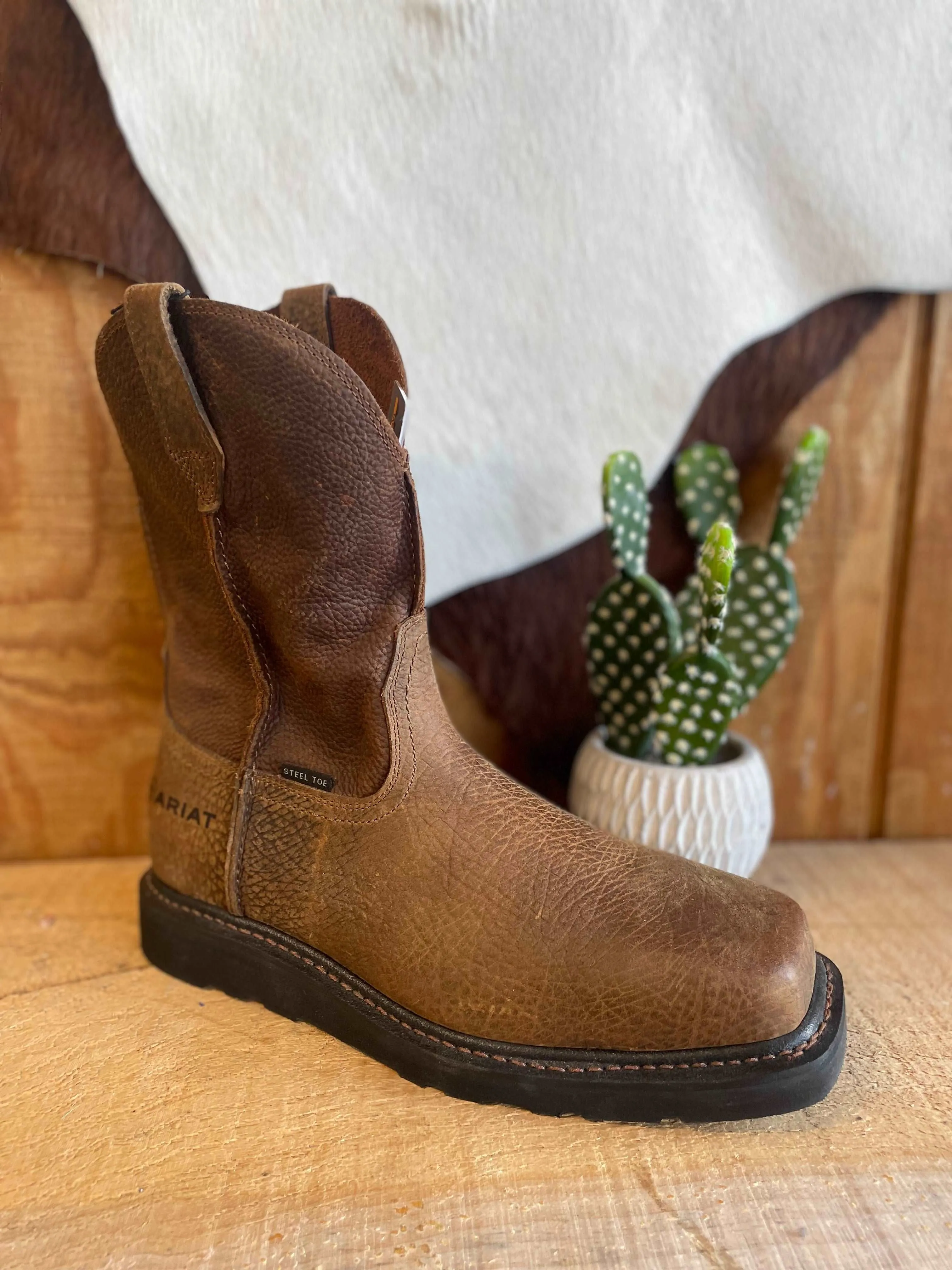 Ariat Mens Square Toe Rambler/Earth-Brown