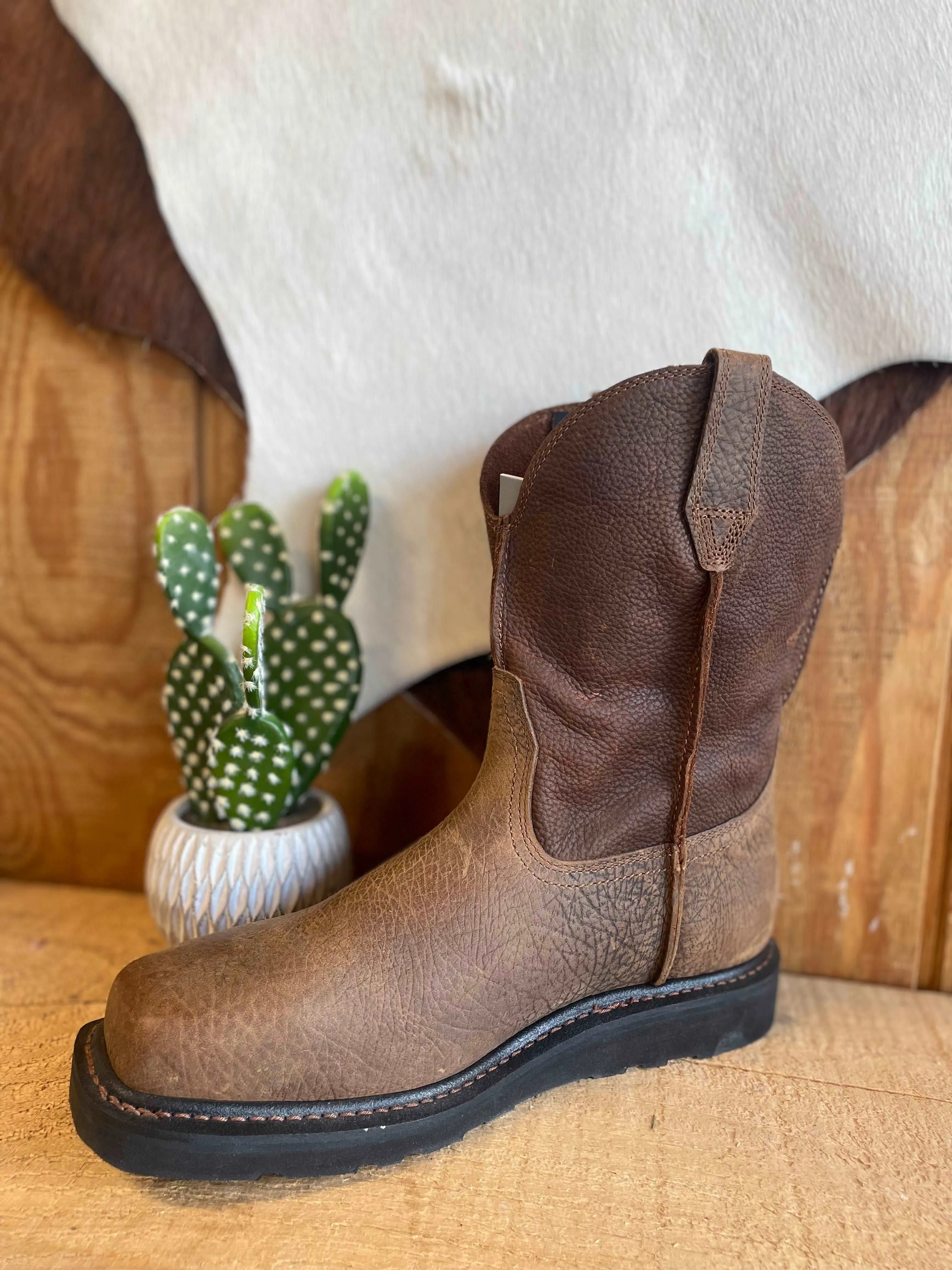 Ariat Mens Square Toe Rambler/Earth-Brown