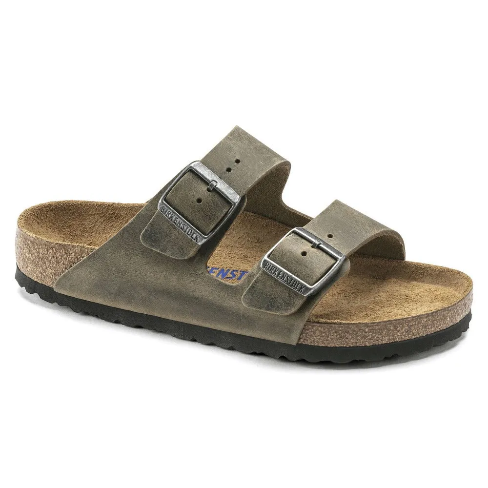 Arizona Soft - Faded Khaki Oiled Leather||Arizona assise plantaire souple - Cuir huilé Kaki défraîchi