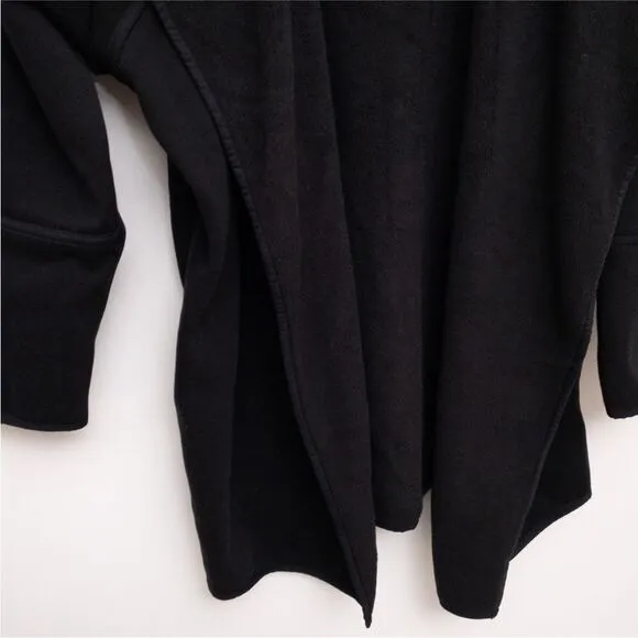 ATHLETA Cozy Karma Wrap Cardigan Sweatshirt Reversible Black Size Small