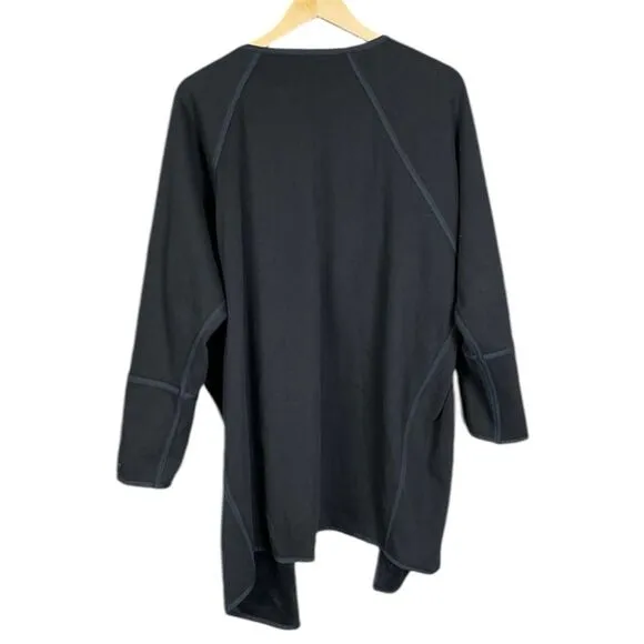 ATHLETA Cozy Karma Wrap Cardigan Sweatshirt Reversible Black Size Small
