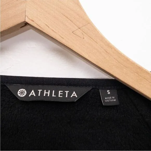 ATHLETA Cozy Karma Wrap Cardigan Sweatshirt Reversible Black Size Small