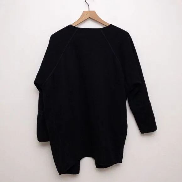 ATHLETA Cozy Karma Wrap Cardigan Sweatshirt Reversible Black Size Small