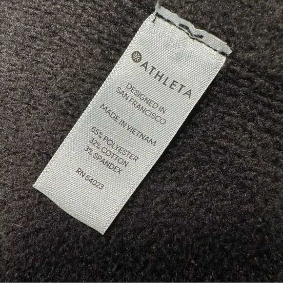 ATHLETA Cozy Karma Wrap Cardigan Sweatshirt Reversible Black Size Small