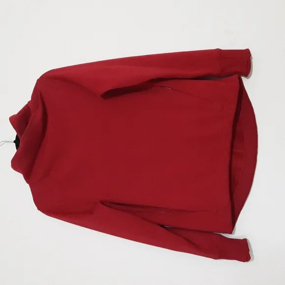 Athleta Karma Twist Neck Sweater Pullover Red Women S/ P  cozy Outdoor Casual