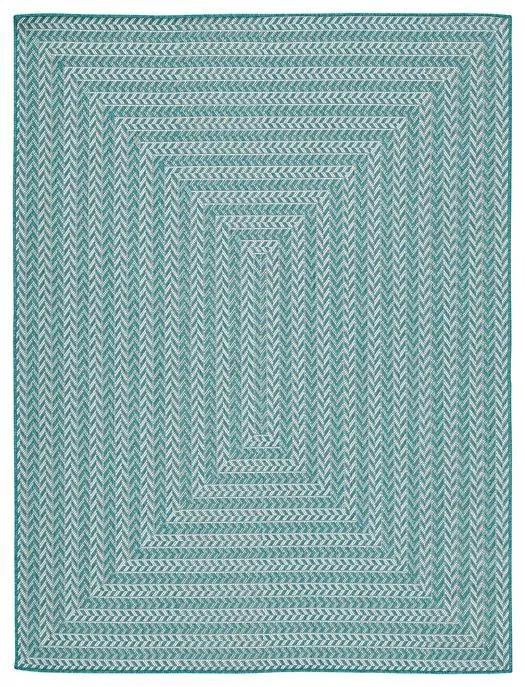 Atlow Aqua/Ivory 5'3" x 7' Rug