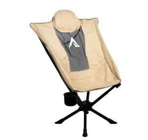 Aurora Luxury Camp Chair with Cup Holder - Beige - Q8OVL