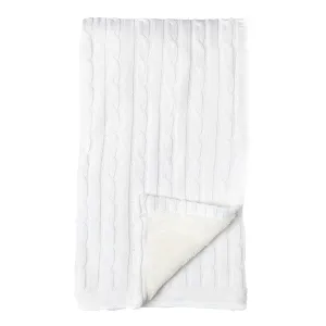 Baby Mode Signature White Cable-Knit Sherpa