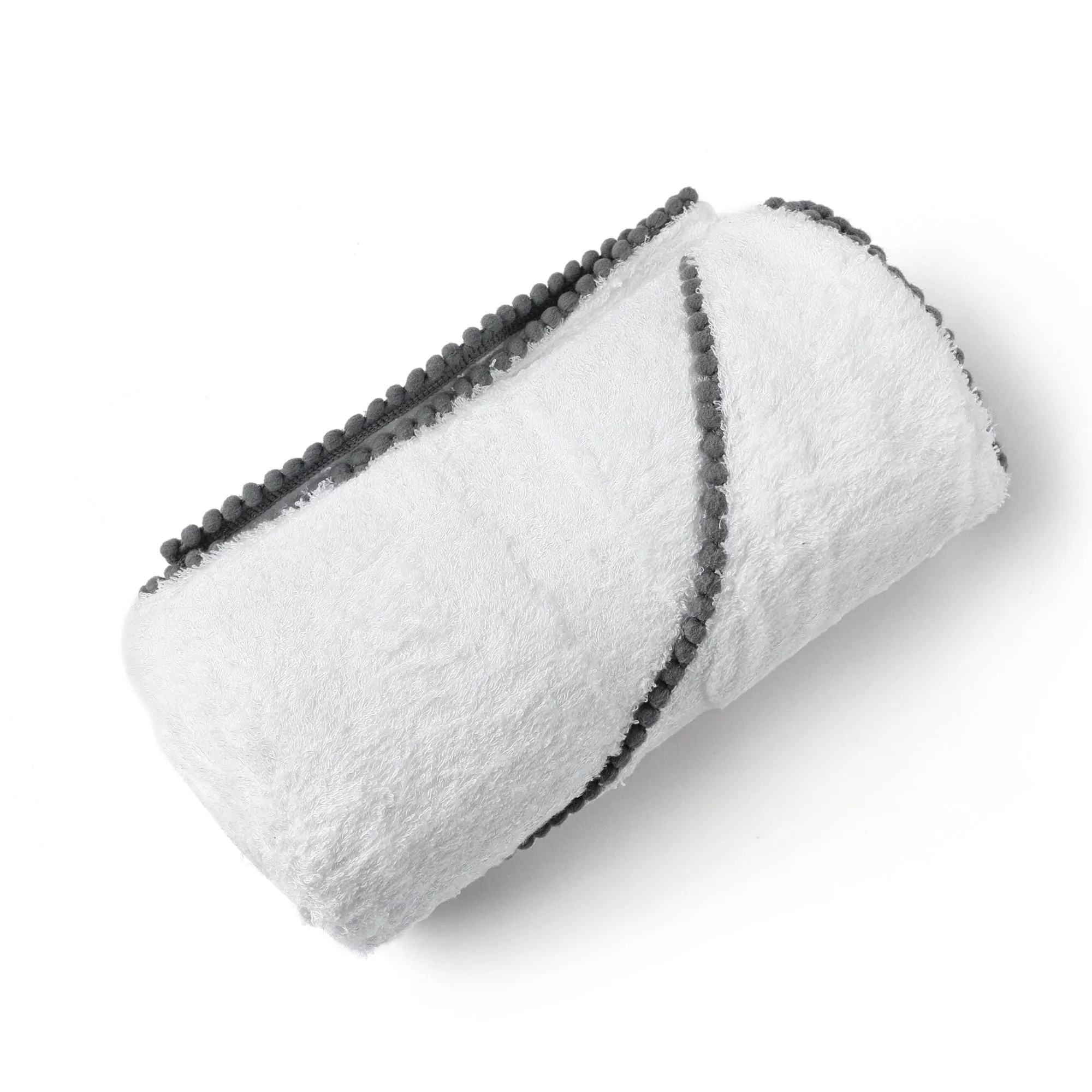 Bamboo Cotton Pom Pom Hoodel Baby Towel