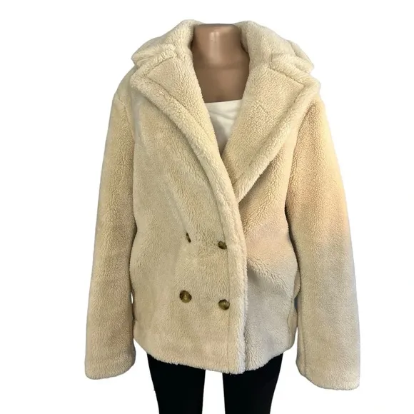 Banana Republic Ivory Sherpa Teddy Coat