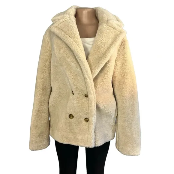 Banana Republic Ivory Sherpa Teddy Coat