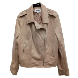 BB Dacota Steve Maden Womens Moto Jacket XXL Beige Faux Suede Streetwear New