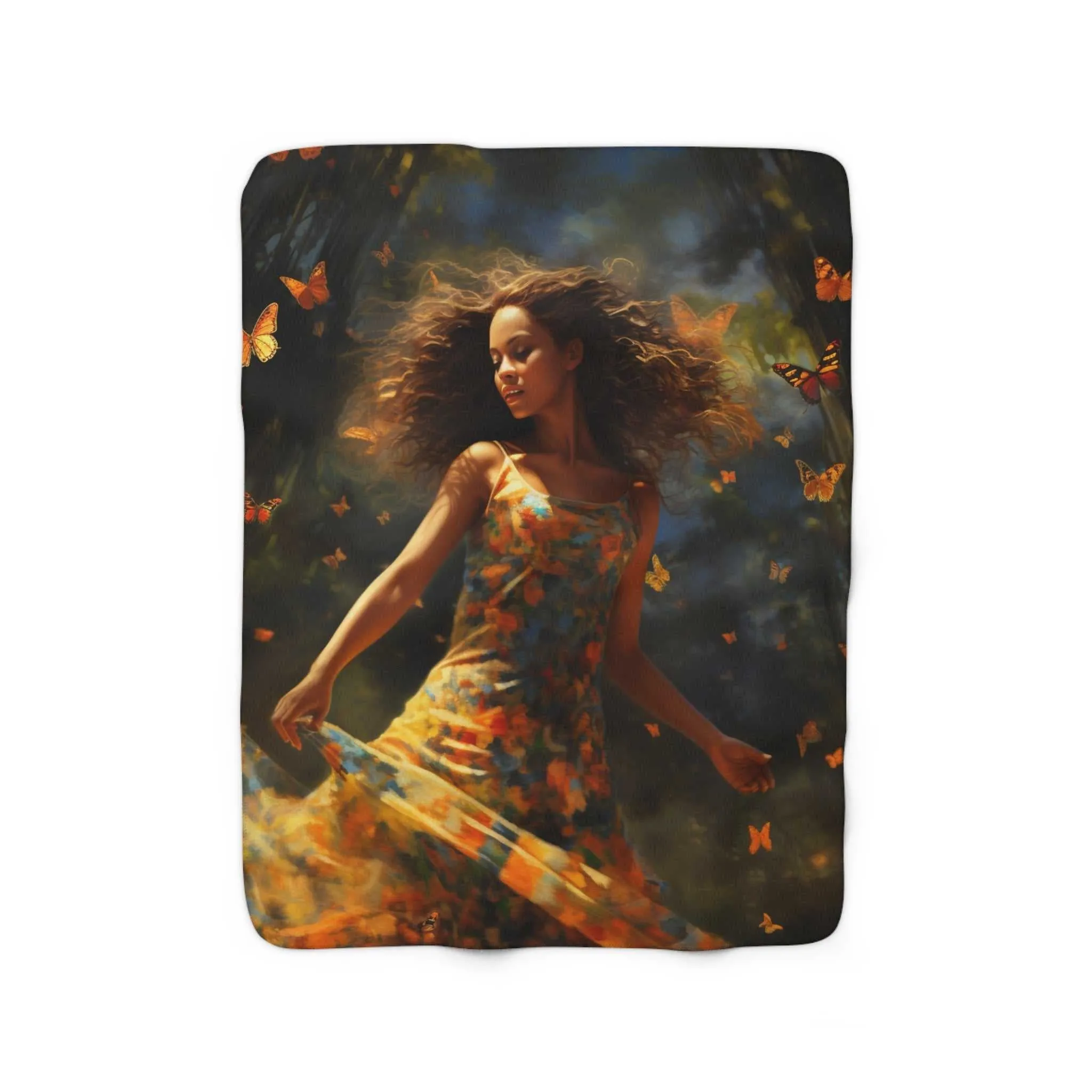 Beautiful Woman 2 Sherpa Fleece Blanket