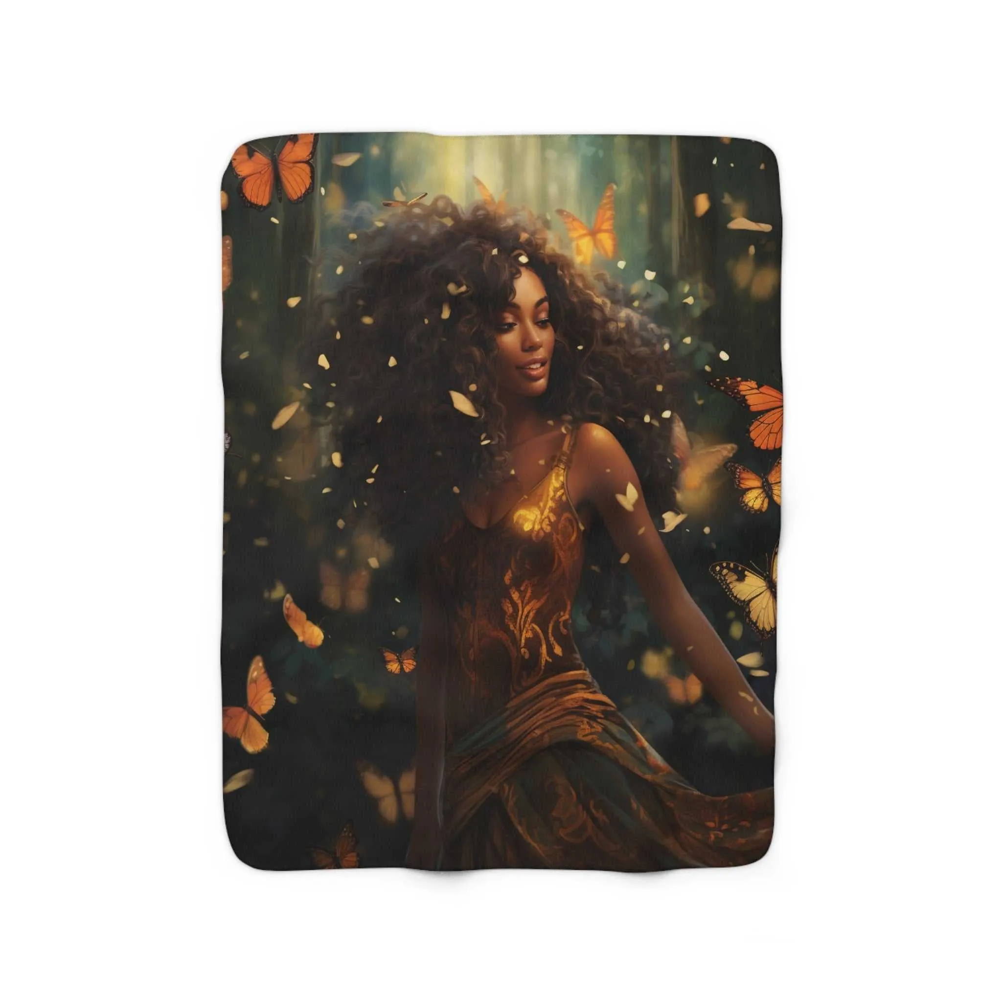 Beautiful Woman Sherpa Fleece Blanket