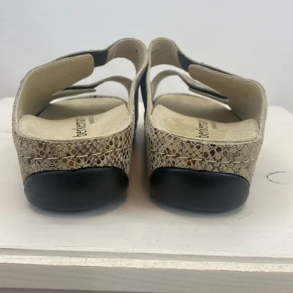 Berkemann Leather Crocodile Sandal Mule