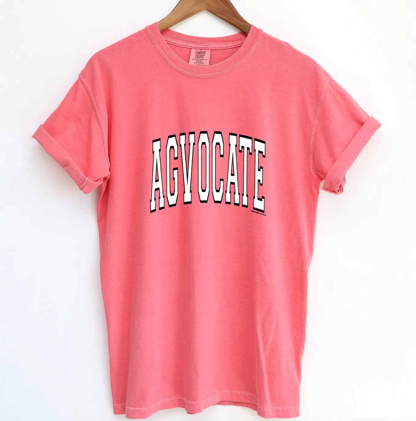 Big Agvocate Varsity Black & White ComfortWash/ComfortColor T-Shirt (S-4XL) - Multiple Colors!