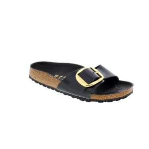 Birkenstock Madrid Big Buckle - Black Shine
