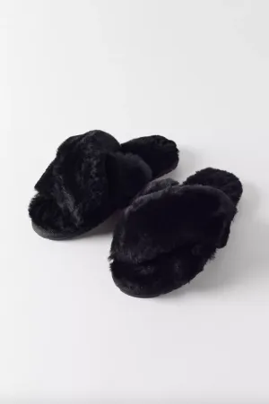 Black Mayberry Slipper