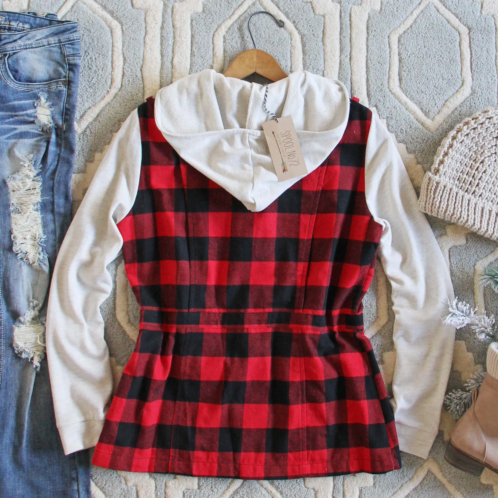Bonfire Plaid Hoodie