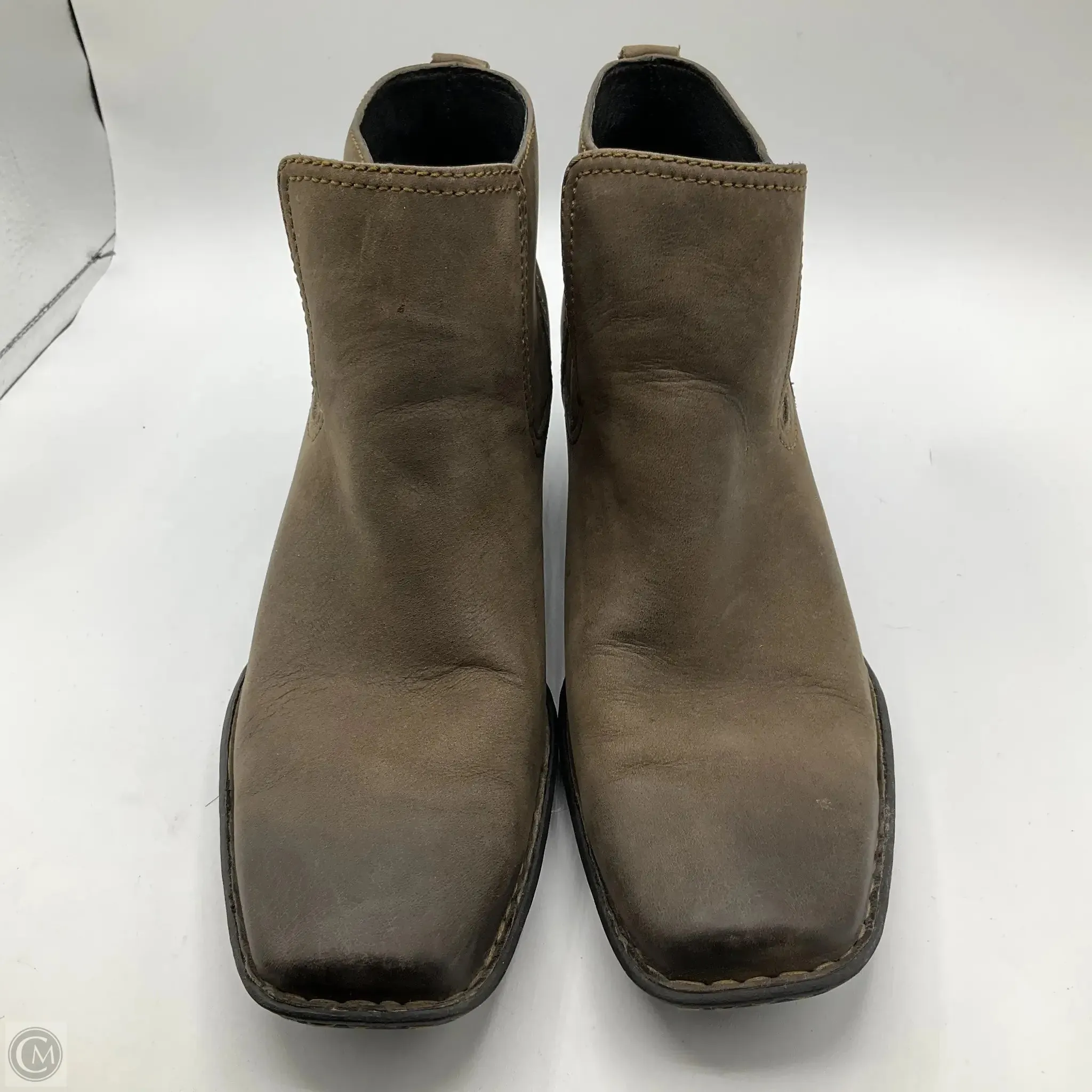 Boots Ankle Heels By Born In Brown, Size: 10