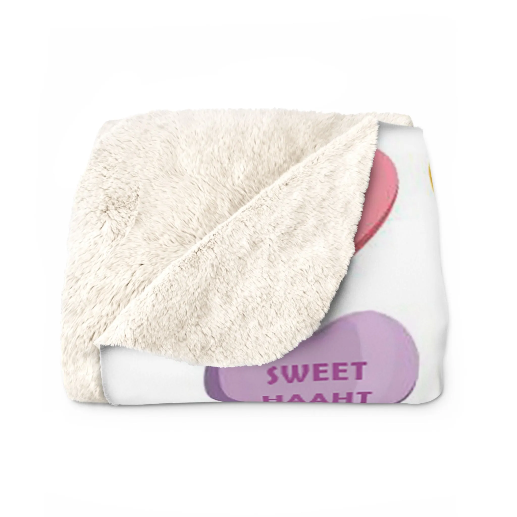 Boston Accent Candy Heart Sherpa Fleece Blanket