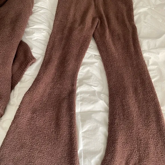 Brown cozy plush lounge set. Size 2x