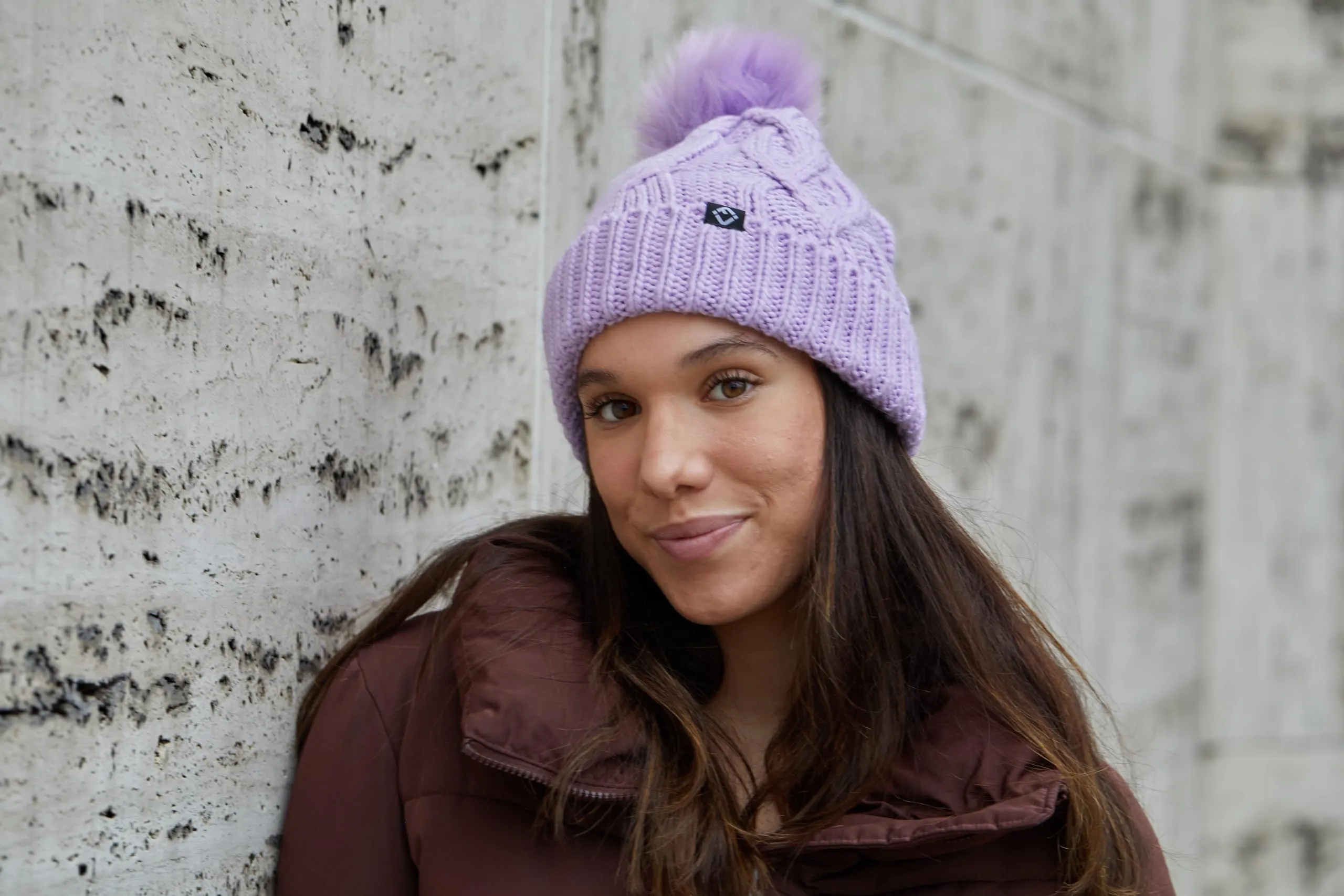 Cable Knit Oversized Faux Fur Pom Beanie by Funky Junque