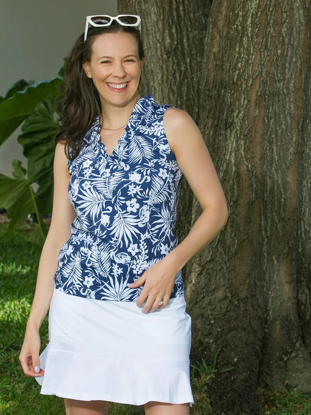 Calla Active Ruffle Top Flamboyance