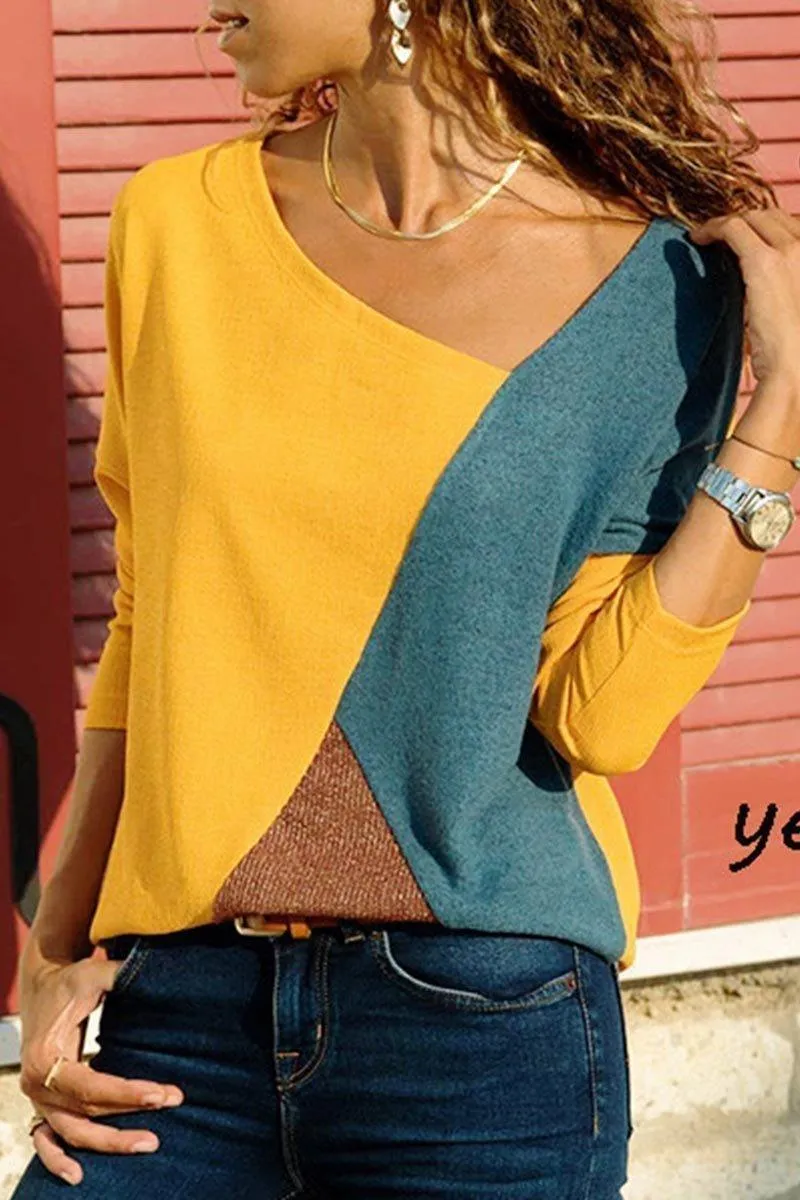 Casual Colorblock Top 4 Colors