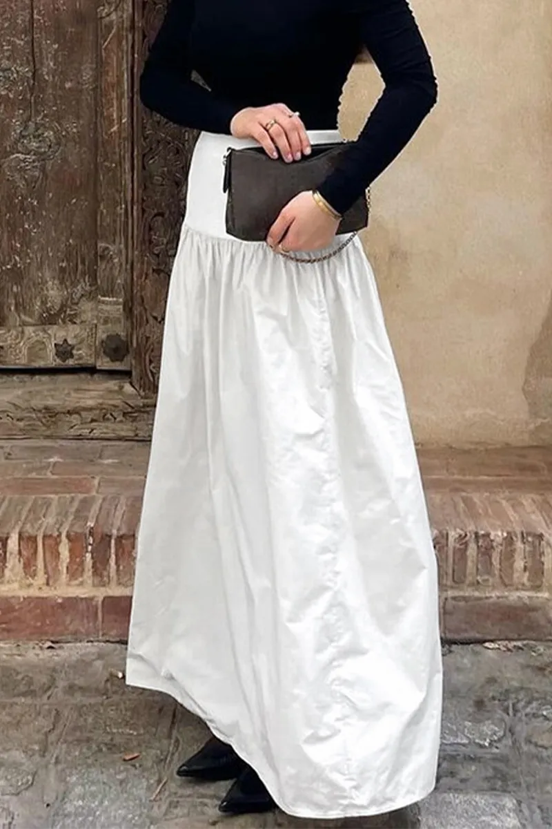 Casual Street Patchwork Zipper Loose High Waist Type A Bottoms
