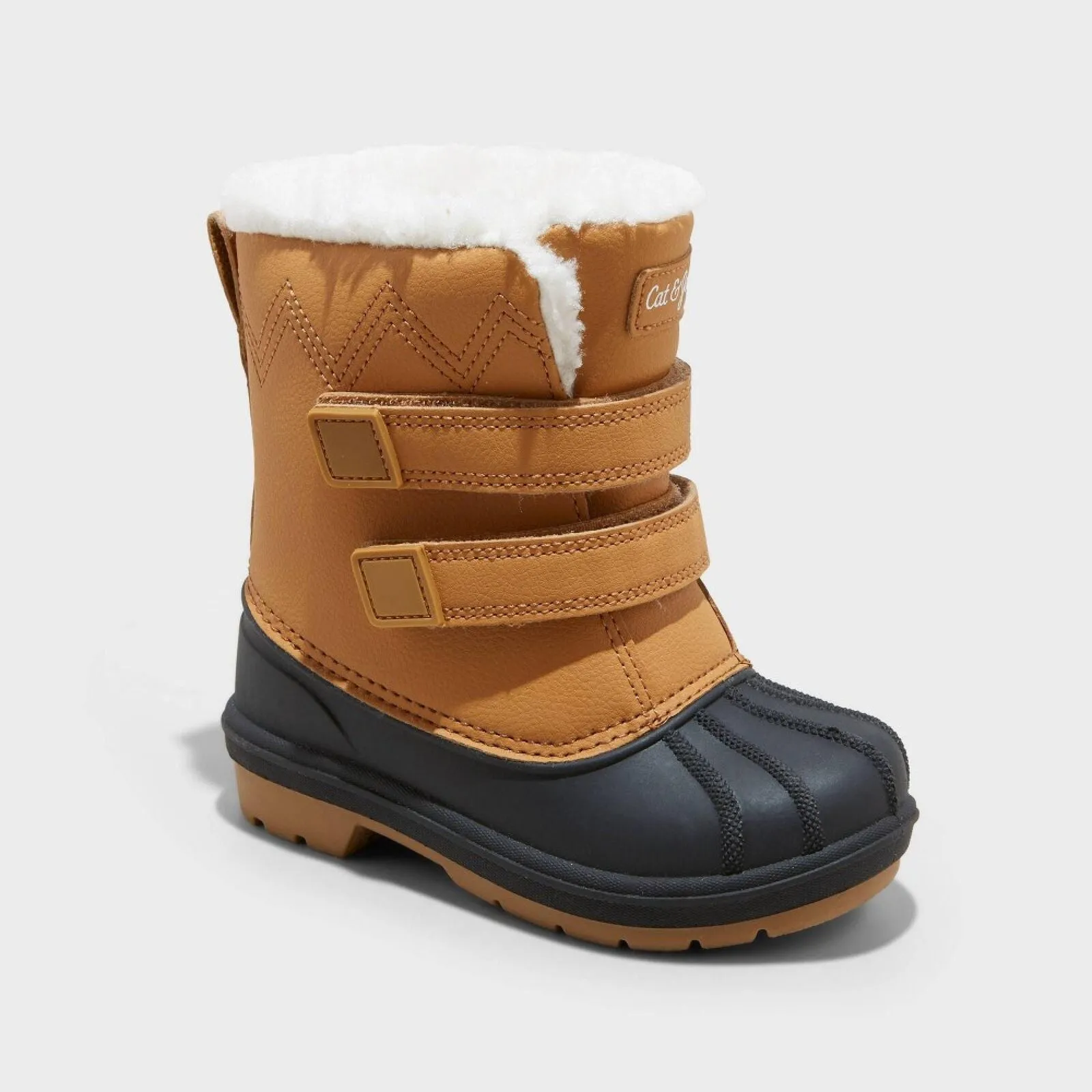 Cat & Jack Toddler Boys' Denver Winter Boots 88236548 Cognac Brown 7T