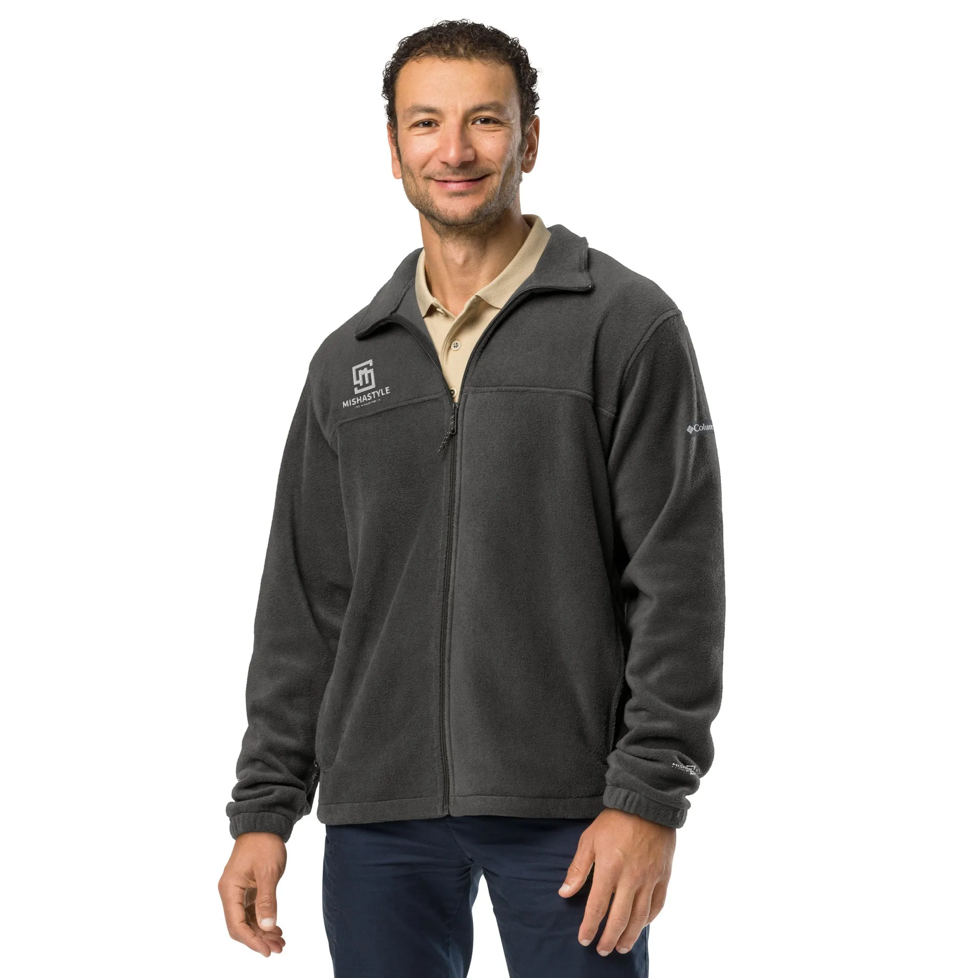 Charcoal Heather Unisex Columbia fleece jacket