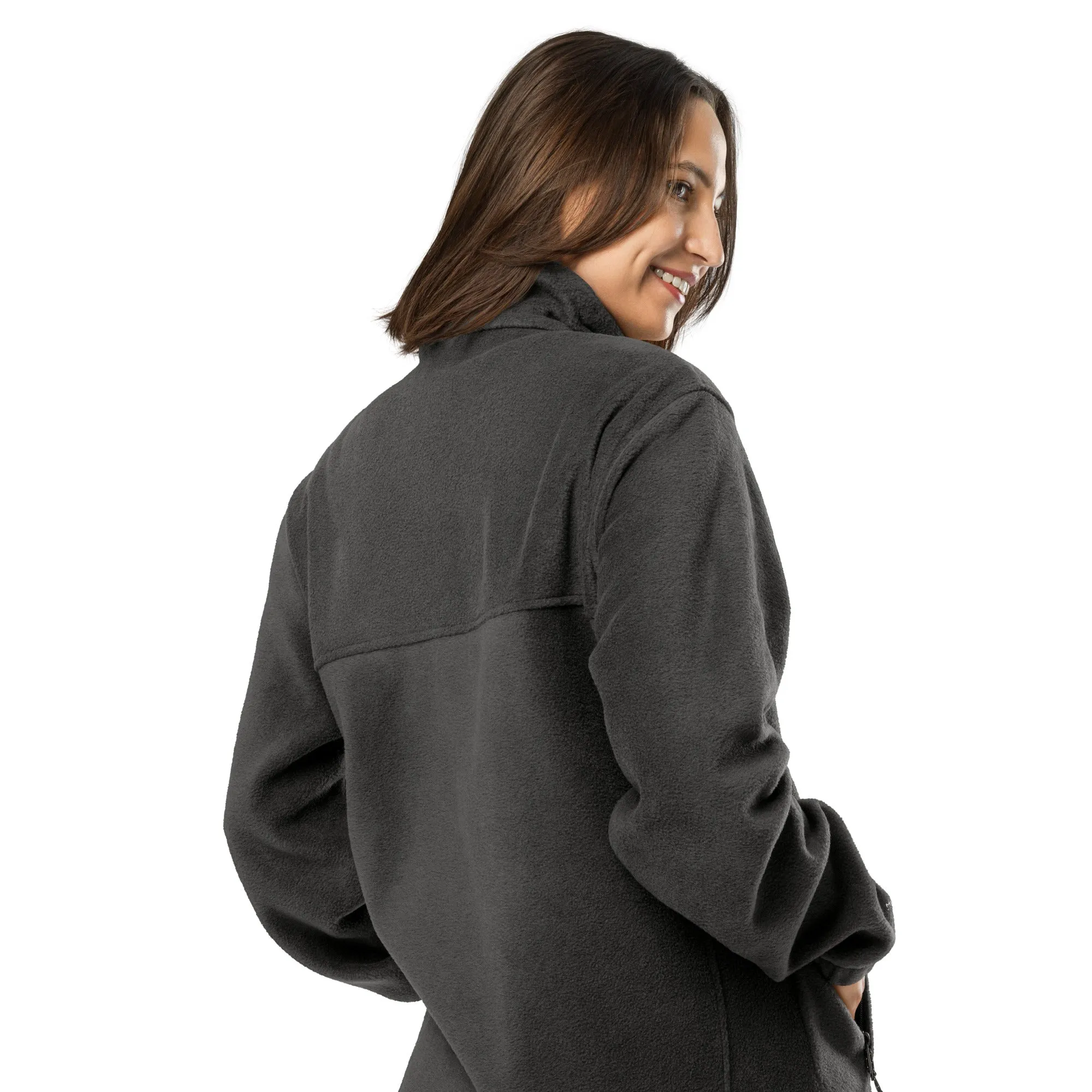 Charcoal Heather Unisex Columbia fleece jacket