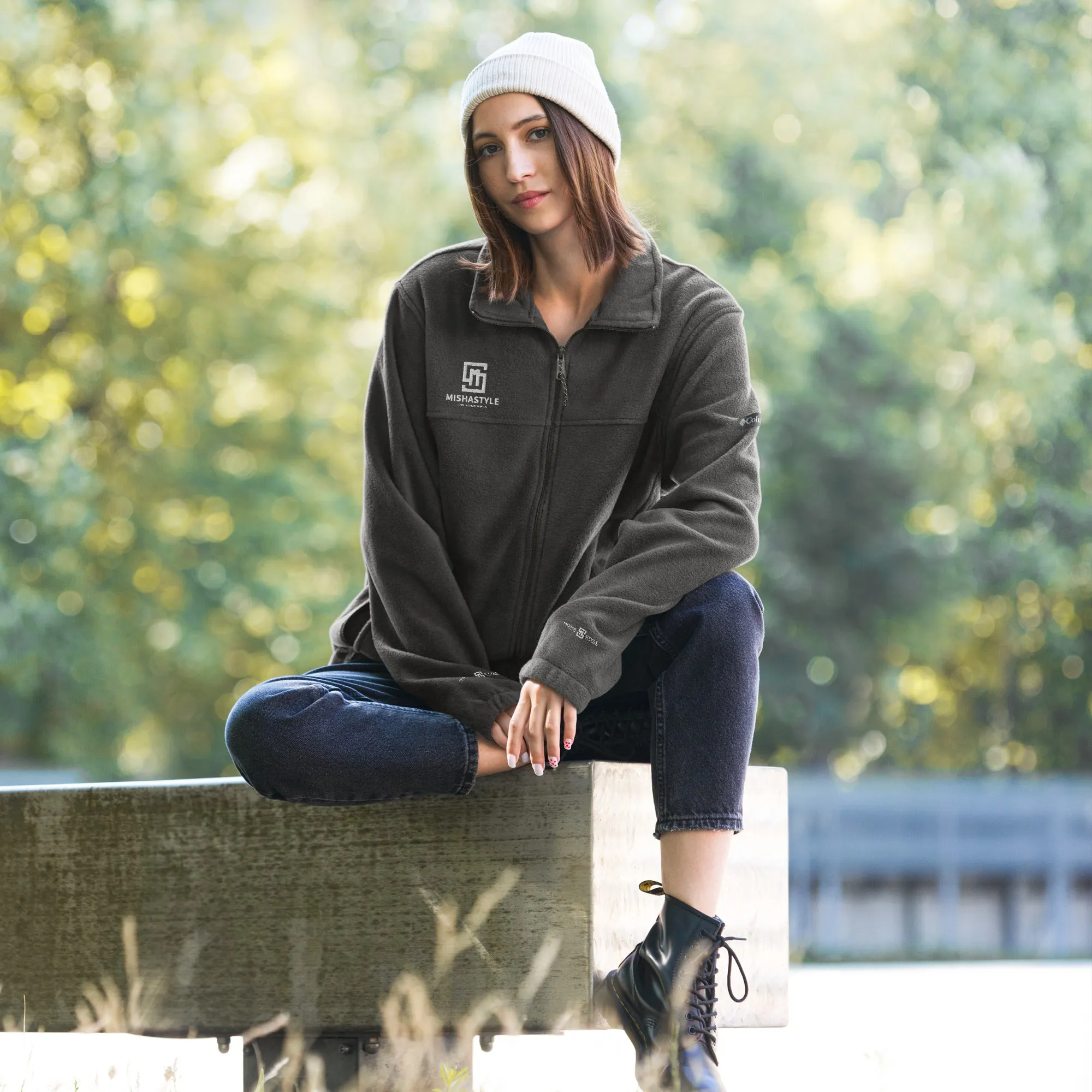 Charcoal Heather Unisex Columbia fleece jacket