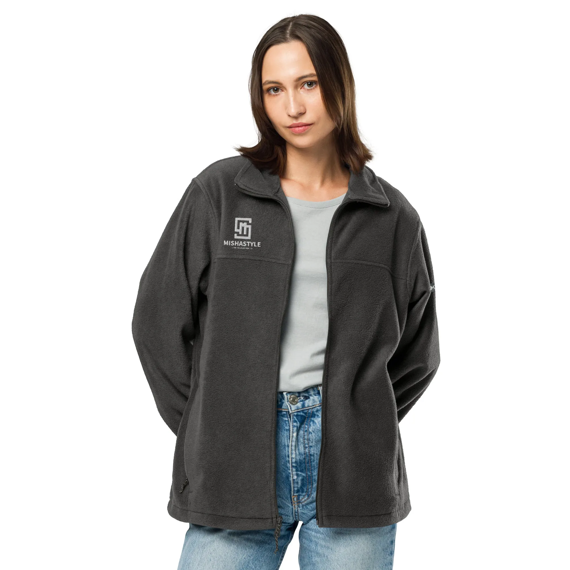 Charcoal Heather Unisex Columbia fleece jacket
