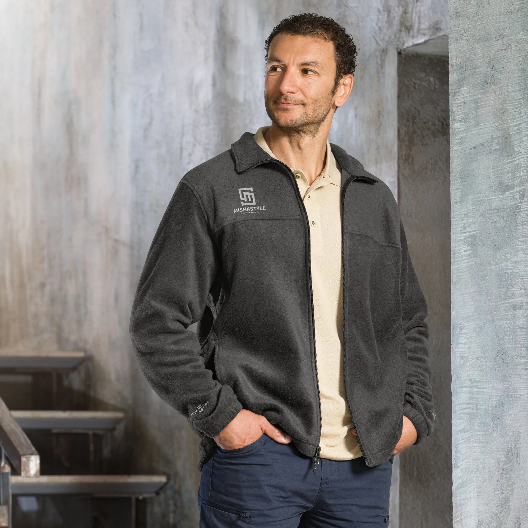 Charcoal Heather Unisex Columbia fleece jacket