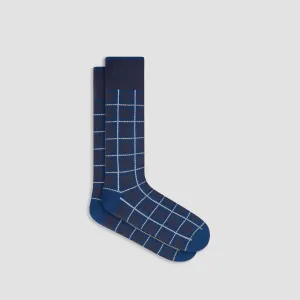 Checkered Cashmere Mid-Calf Socks