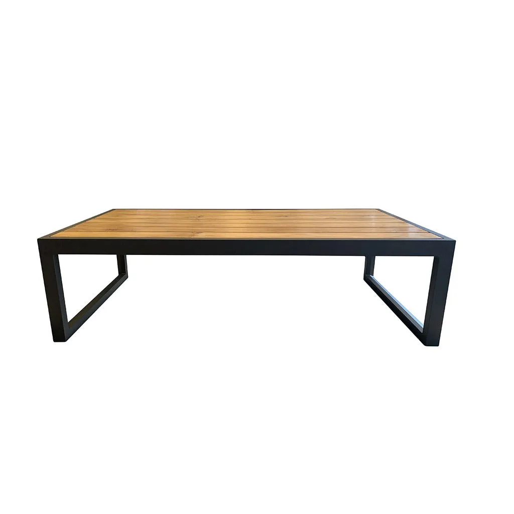 Copenhagen Outdoor Coffee Table - Charcoal & Teak