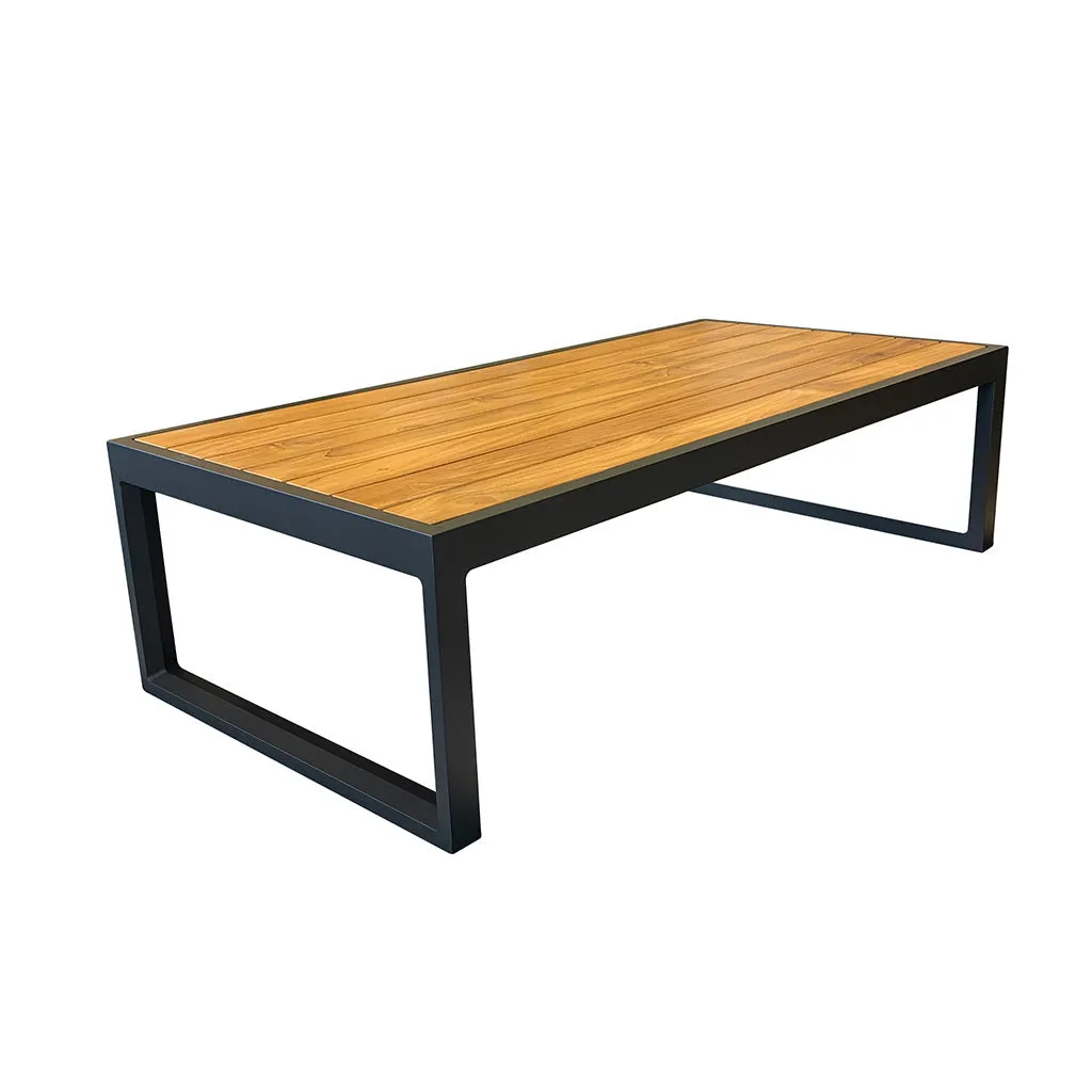 Copenhagen Outdoor Coffee Table - Charcoal & Teak
