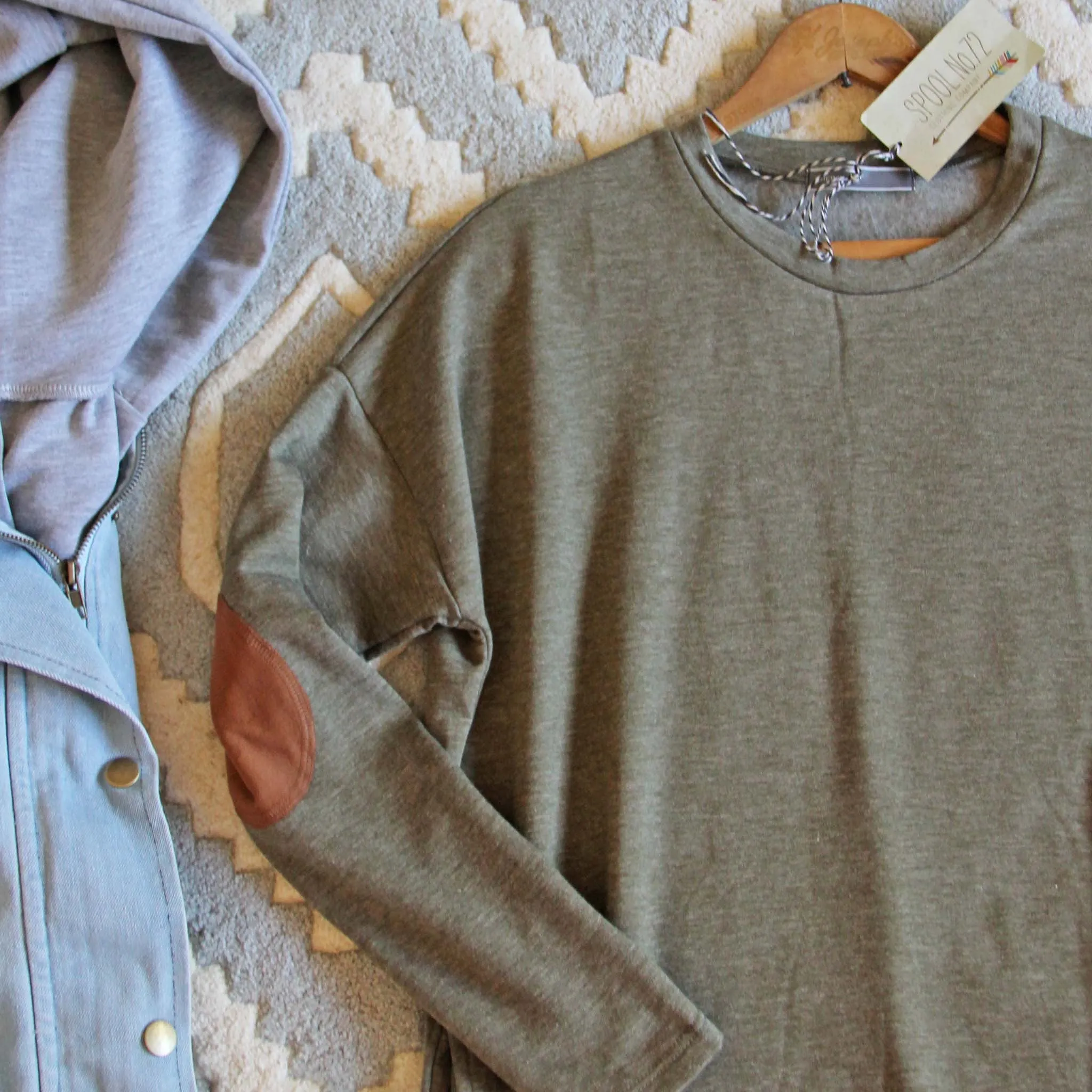 Cozy Sweatshirt Dress in Olive