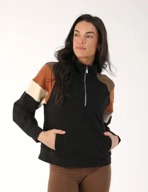 Daily Scuba 1/4 Zip: Black/Chocolate/Cinnamon/Oatmilk