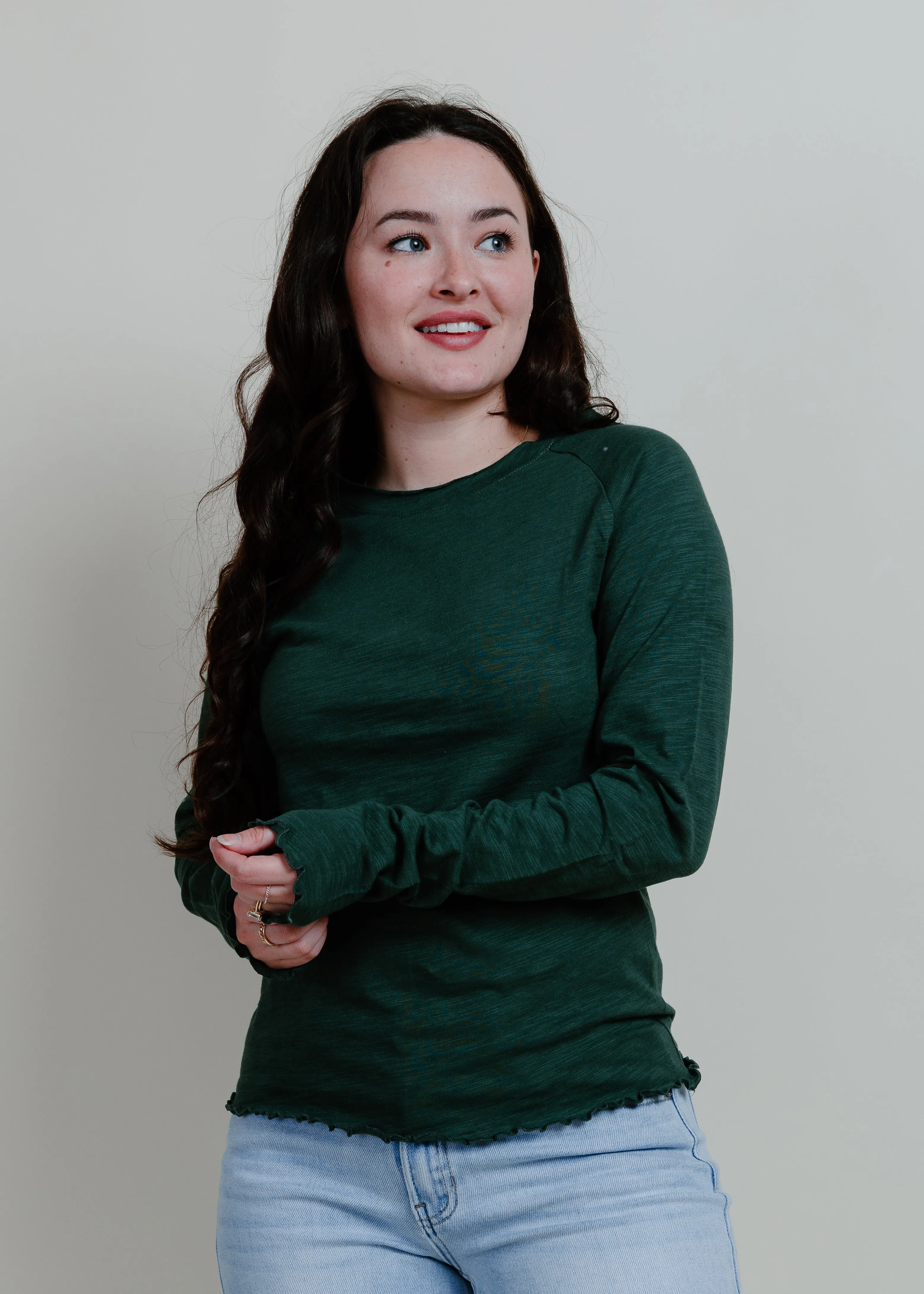 Draper Long Sleeve Top - Emerald