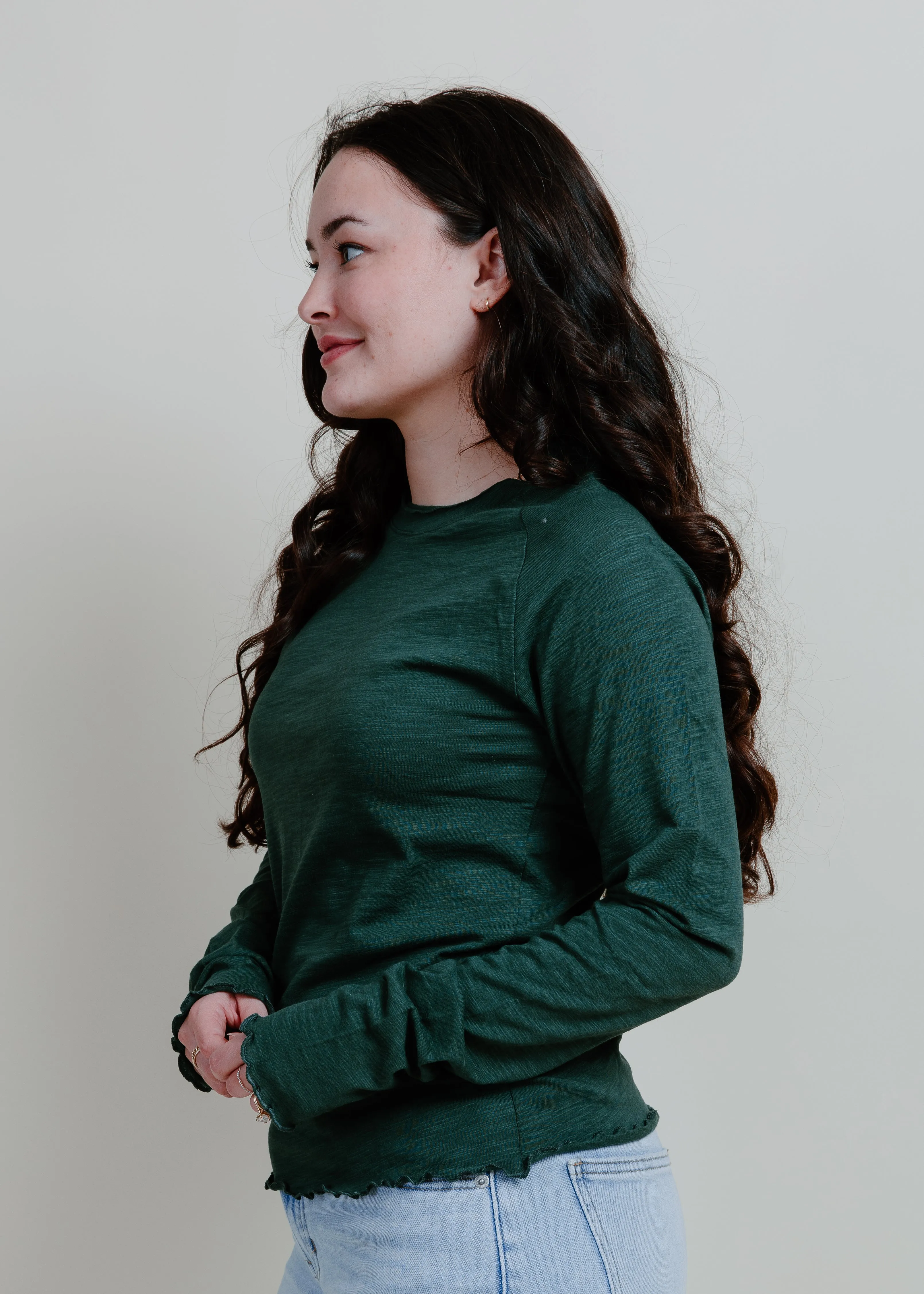 Draper Long Sleeve Top - Emerald