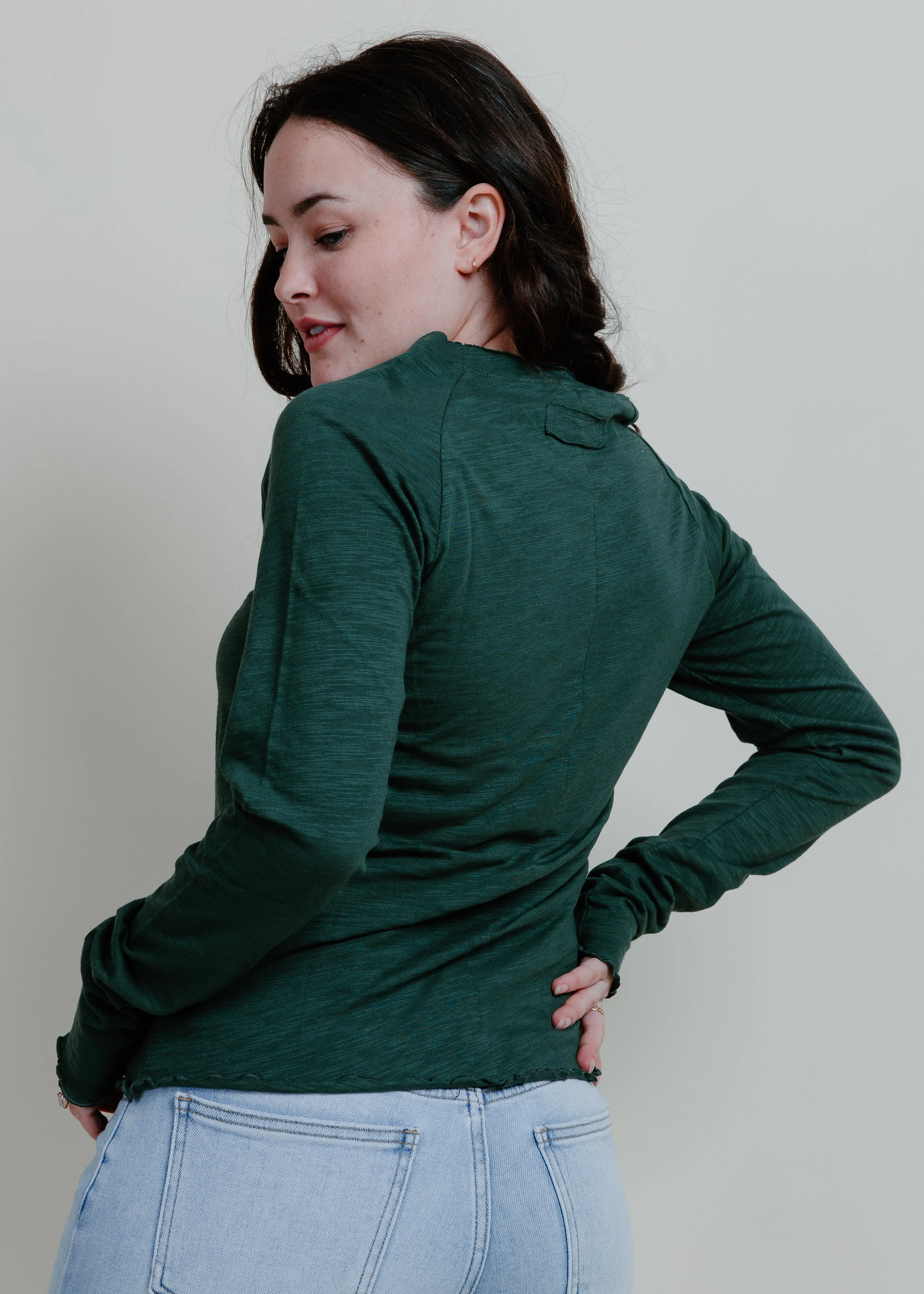 Draper Long Sleeve Top - Emerald